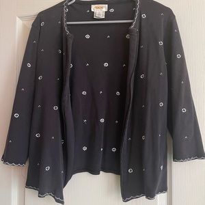 Talbots Black Woman’s Medium Bolero Cardigan